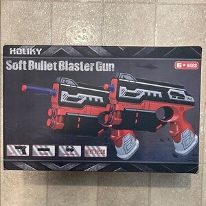 🆕 HOLIKY Soft Bullet Blaster Gun (2 Blaster Set) Ages 6+